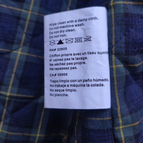 Men's Insulated Rain Coat Size Large Totes Blue Green Quilted Plaid Lining - Picture 10 of 11